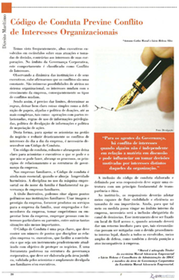 Código de Conduta Previne Conflito